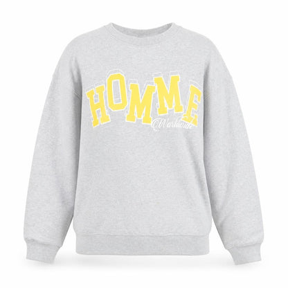 boohooMAN Grey HOMME Worldwide Sweatshirt Women Small Crew Neck Pullover