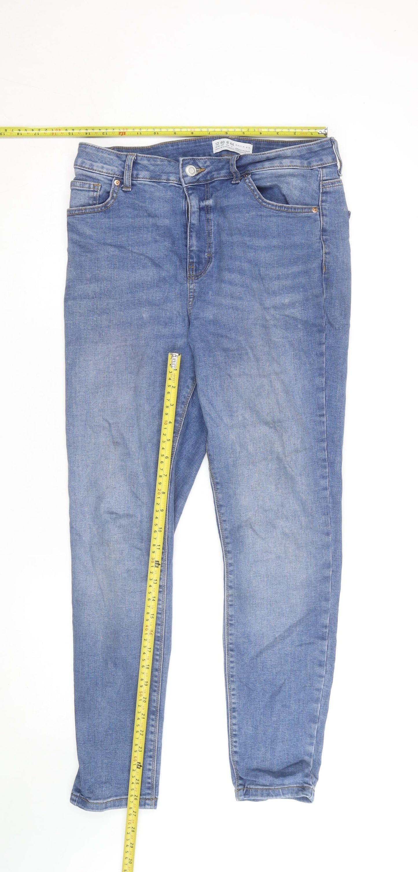 Primark Women's Blue Skinny Jeans Size 12 Slim Fit Denim