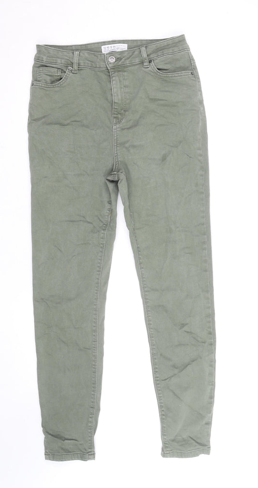 Primark Women’s Green Skinny Jeans Size 12 Stretch Denim