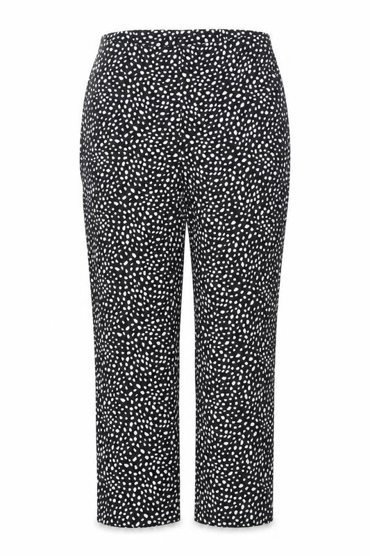 H&M Women’s Black White Polka Dot Tapered Trousers Size 12