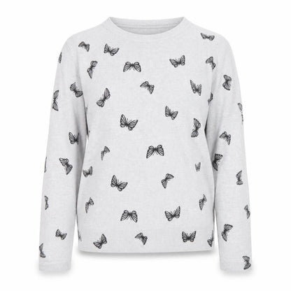 Marks & Spencer Women’s Grey Butterfly Knit Jumper Size 9