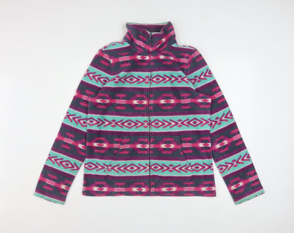 Sonoma Life + Style Women's Multicoloured Fleece Zip Jacket Size M