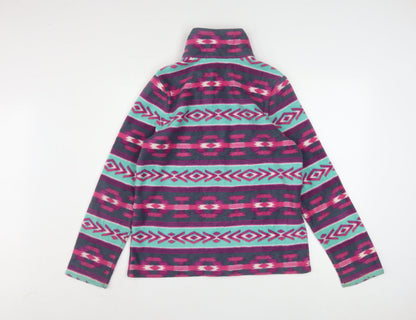 Sonoma Life + Style Women's Multicoloured Fleece Zip Jacket Size M