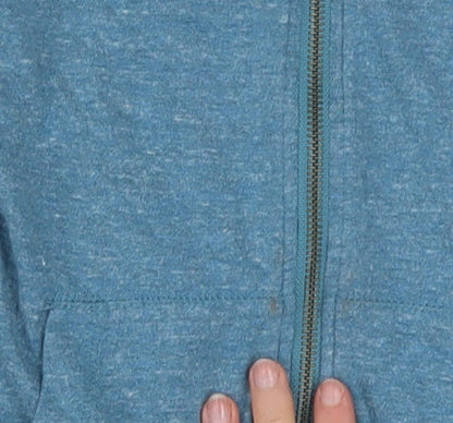 Nike Women's Blue Full Zip Hoodie XS Cotton Blend Just Do It