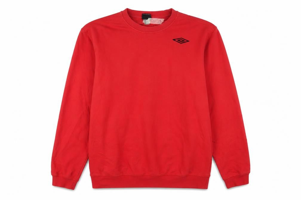 Umbro Mens Red Crew Neck Pullover Sweatshirt L Sports Style