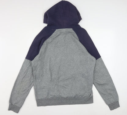 Puma Men's Grey Pullover Hoodie M Lightweight Logo Sportswear