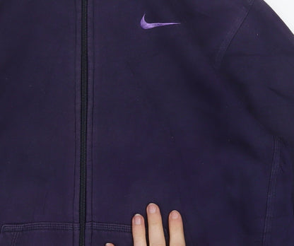 Nike Boys Purple Full Zip Hoodie 13-15 Years Fleece Sweatshirt
