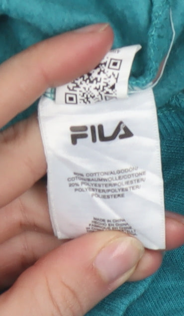 FILA Men's Blue Retro 90s Crew Neck Pullover Sweatshirt Size S
