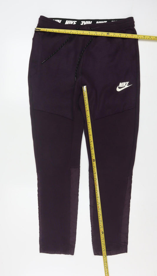 Nike Men's Purple Jogger Activewear Trousers Size M