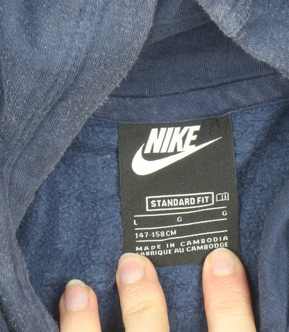Nike Boys Navy Blue Pullover Hoodie L 147-158cm Cotton Blend Standard Fit