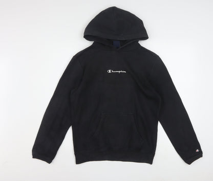 Champion Men’s Black Pullover Hoodie Small Fleece Sportswear