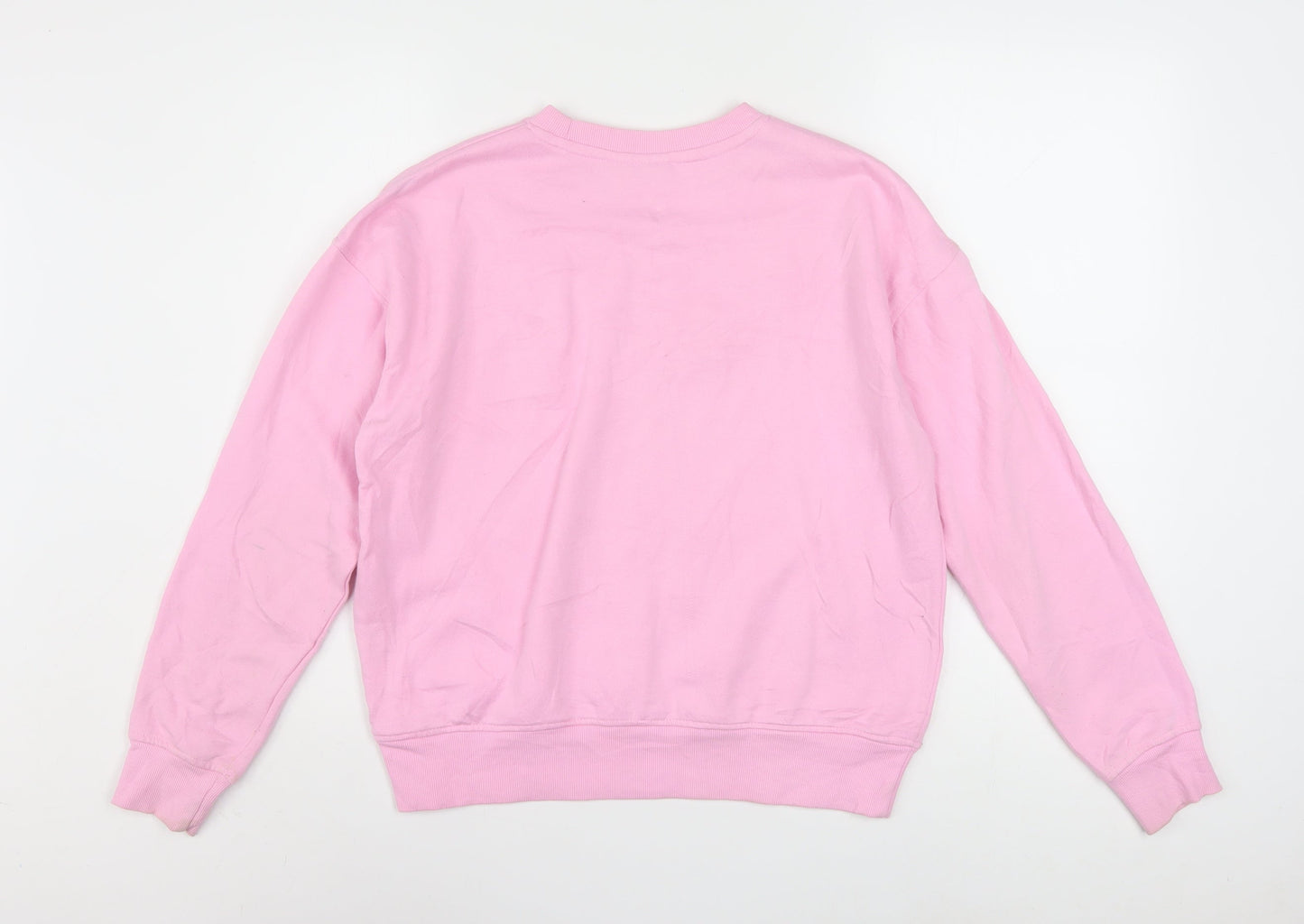 Disney Women Pink Minnie Mouse Sweatshirt 2XS Pullover Crew Neck