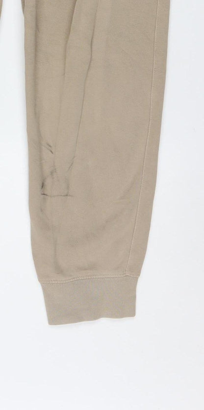 Nike Men’s Beige Jogger Sweatpants Size M Elastic Waist Tapered Fit