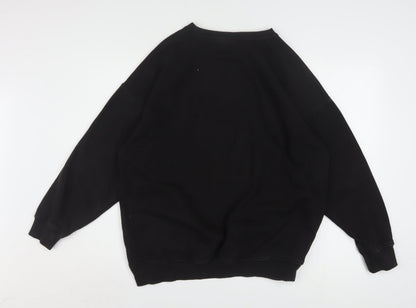 Disney Women Black XS Pullover Sweatshirt with Mickey & Friends Print