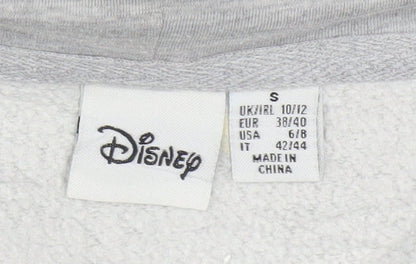 Disney Women Grey Minnie Mouse Pullover Hoodie Size S Cotton Blend