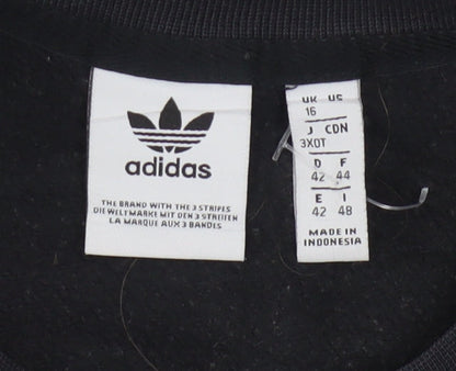 Adidas Women’s Black Crew Neck Pullover Sweatshirt UK 16