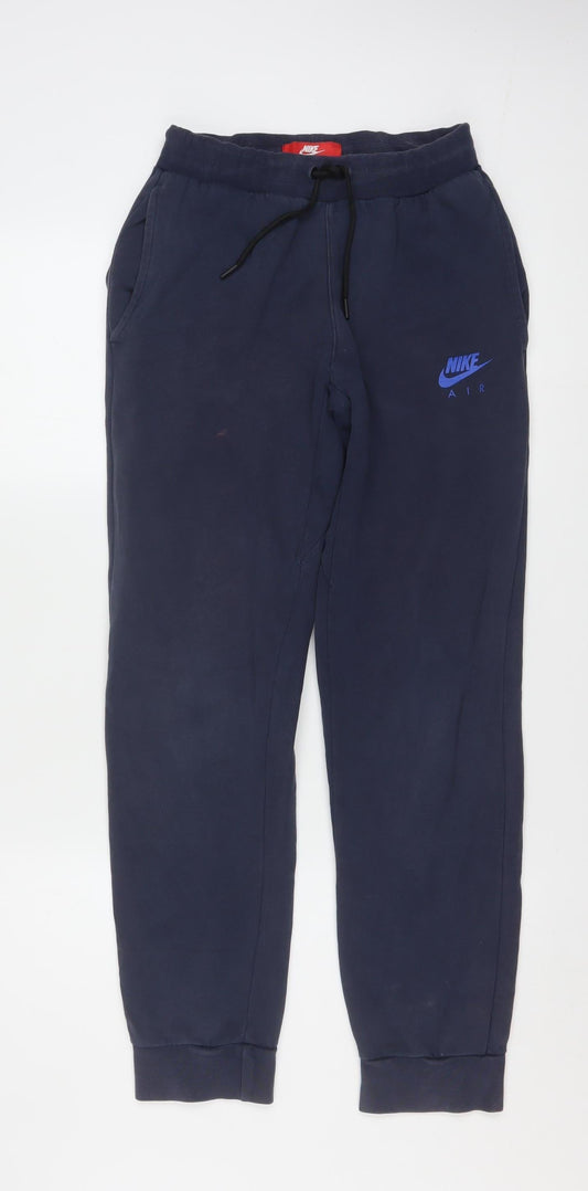 Nike Boys Blue Jogger Sweatpants XL 14-15 Years Cotton Blend Activewear