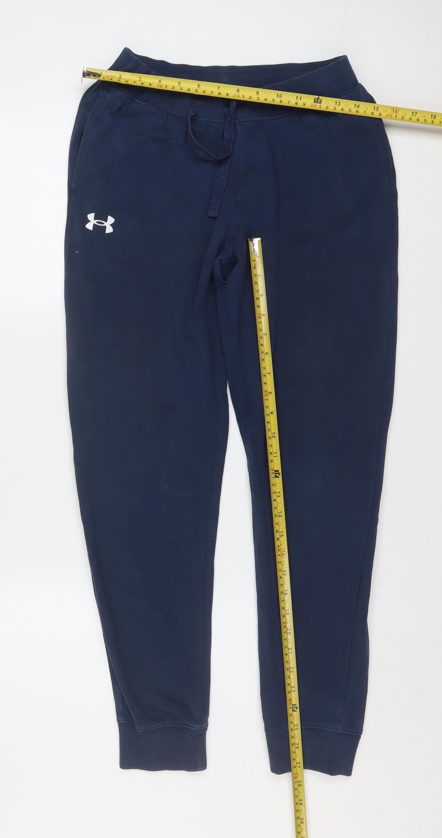 Under Armour Boys Navy Jogger Sweatpants Size 13 Years Cotton Blend