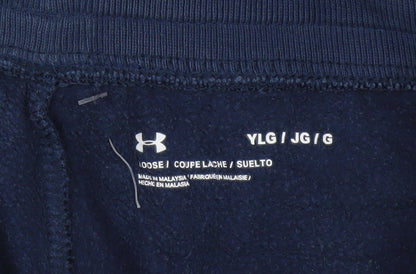 Under Armour Boys Navy Jogger Sweatpants Size 13 Years Cotton Blend