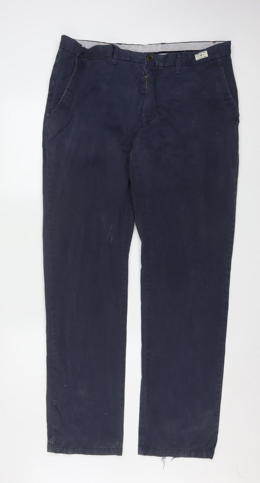 Tommy Hilfiger Men's Blue Chino Trousers Size 38/34 Straight Fit