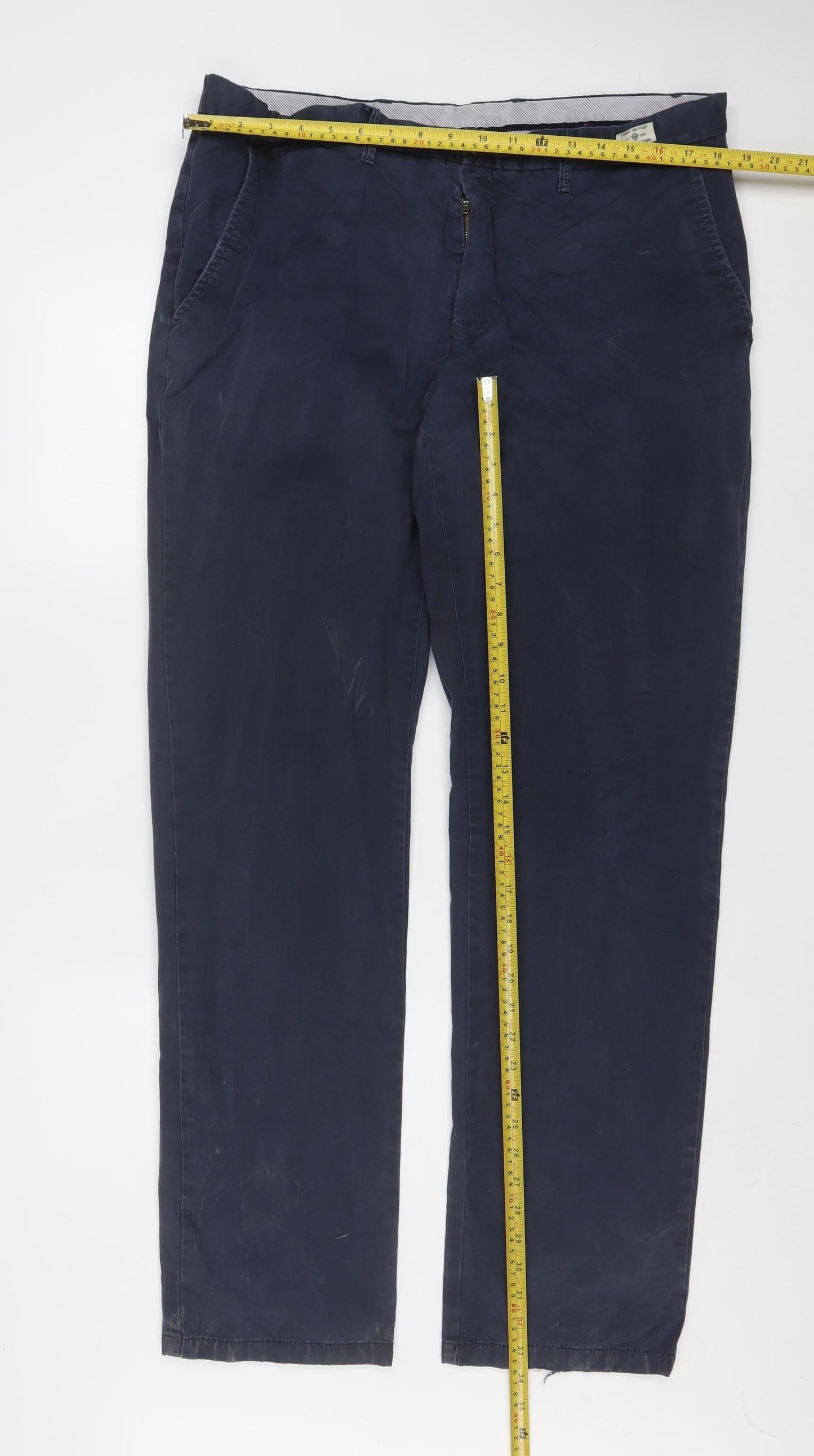 Tommy Hilfiger Men's Blue Chino Trousers Size 38/34 Straight Fit