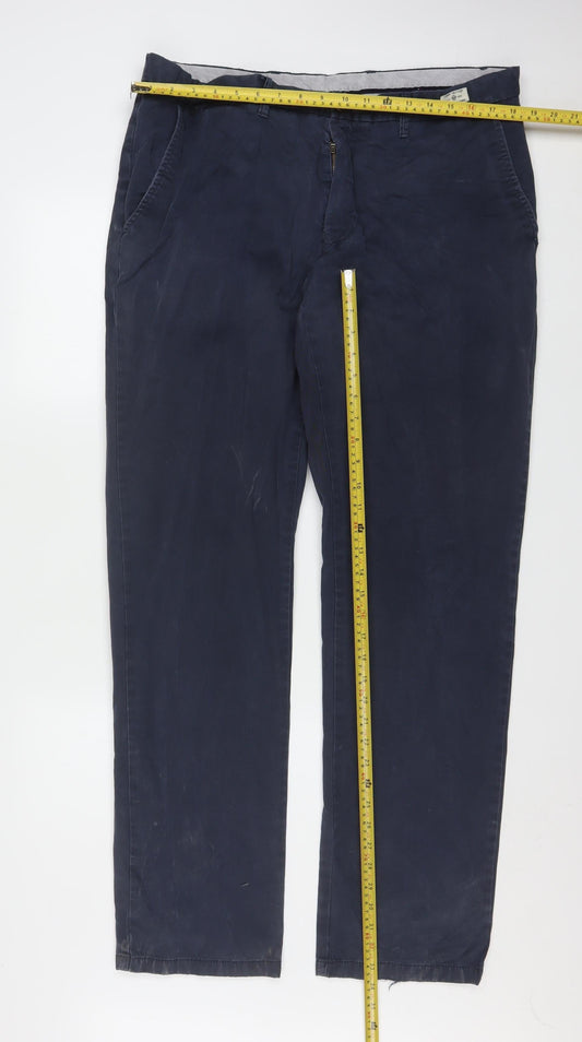 Tommy Hilfiger Men's Blue Chino Trousers Size 38/34 Straight Fit