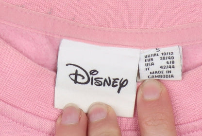 Disney Women Pink Minnie Mouse Pullover Sweatshirt Size S 10/12