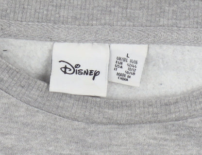 Disney Women Grey Minnie Mouse Pullover Sweatshirt L