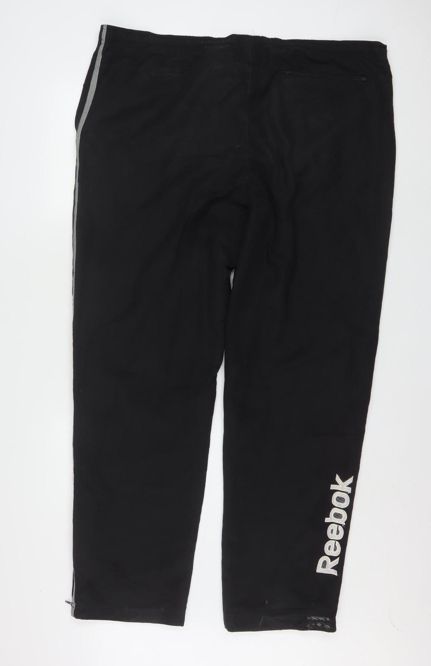 Reebok Men's Black L Track Pants Lightweight Polyester