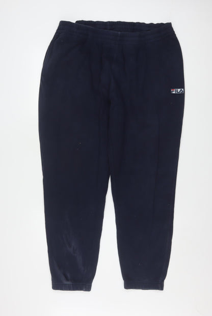 FILA Men's Black XL Fleece Jogger Sweatpants Activewear Trousers