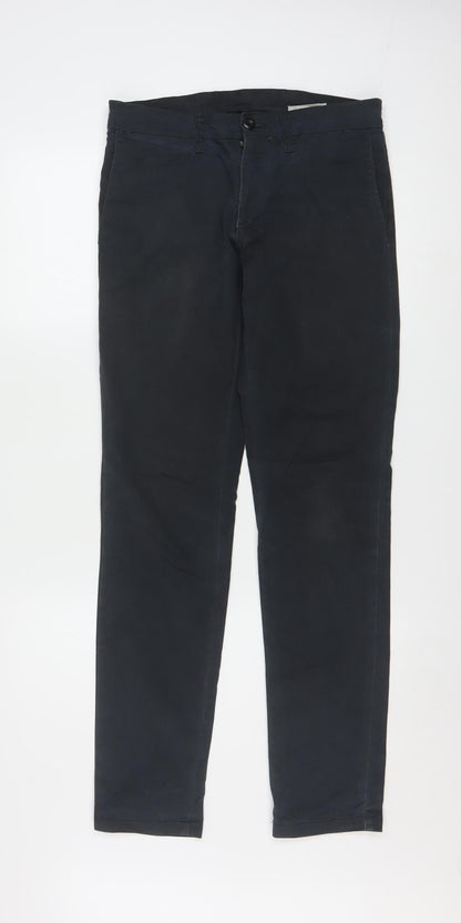 Carhartt Men Black Slim Fit Chino Trousers 29x32 Sid Pant
