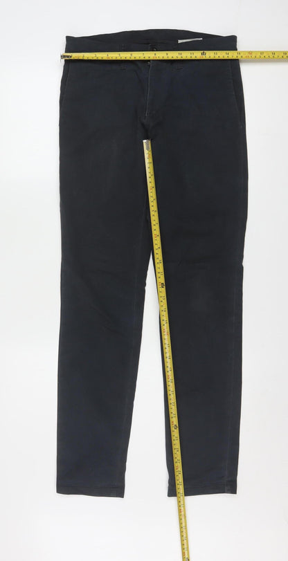 Carhartt Men Black Slim Fit Chino Trousers 29x32 Sid Pant