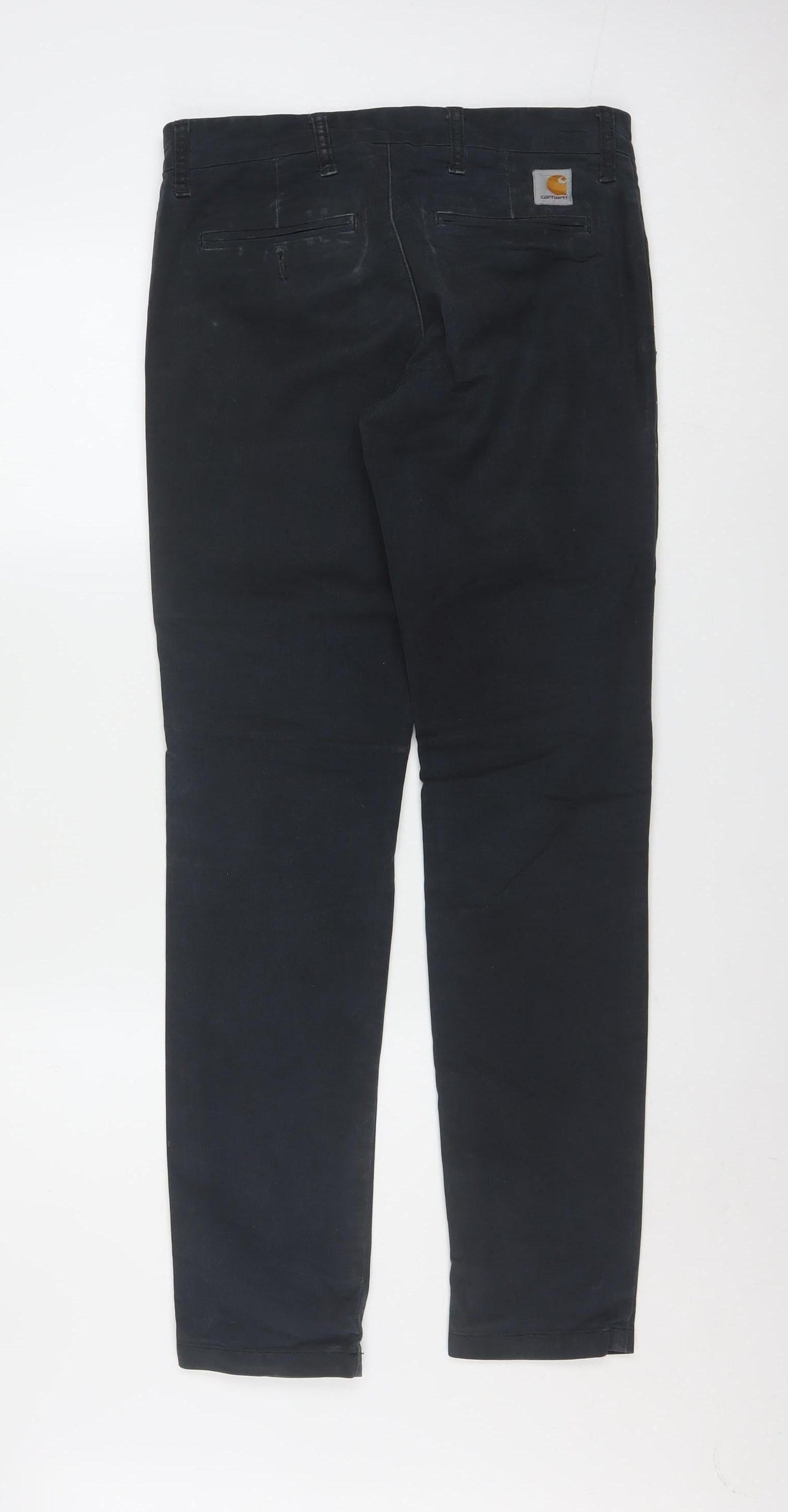 Carhartt Men Black Slim Fit Chino Trousers 29x32 Sid Pant