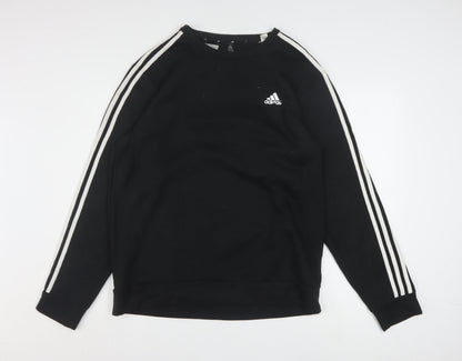 Adidas Men's Black Crew Neck Pullover Sweatshirt L Sports Style