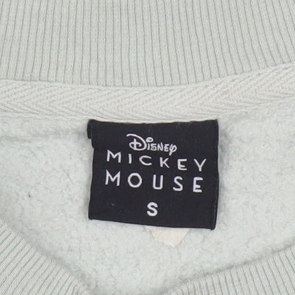Disney Mickey Mouse Women’s Green Graphic Pullover Sweatshirt Size S