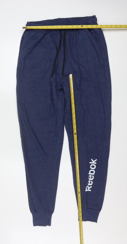 Reebok Men's Blue Large Pyjama Pants Cotton Blend Sleepwear