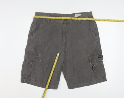 Wrangler Men's Grey Cargo Shorts Size 36 Cotton Casual Workwear