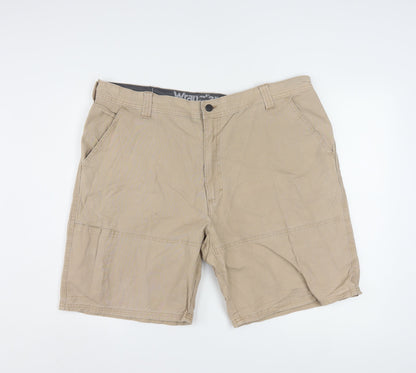 Wrangler Men's Beige Outdoor Cargo Shorts Size 40 Cotton Blend