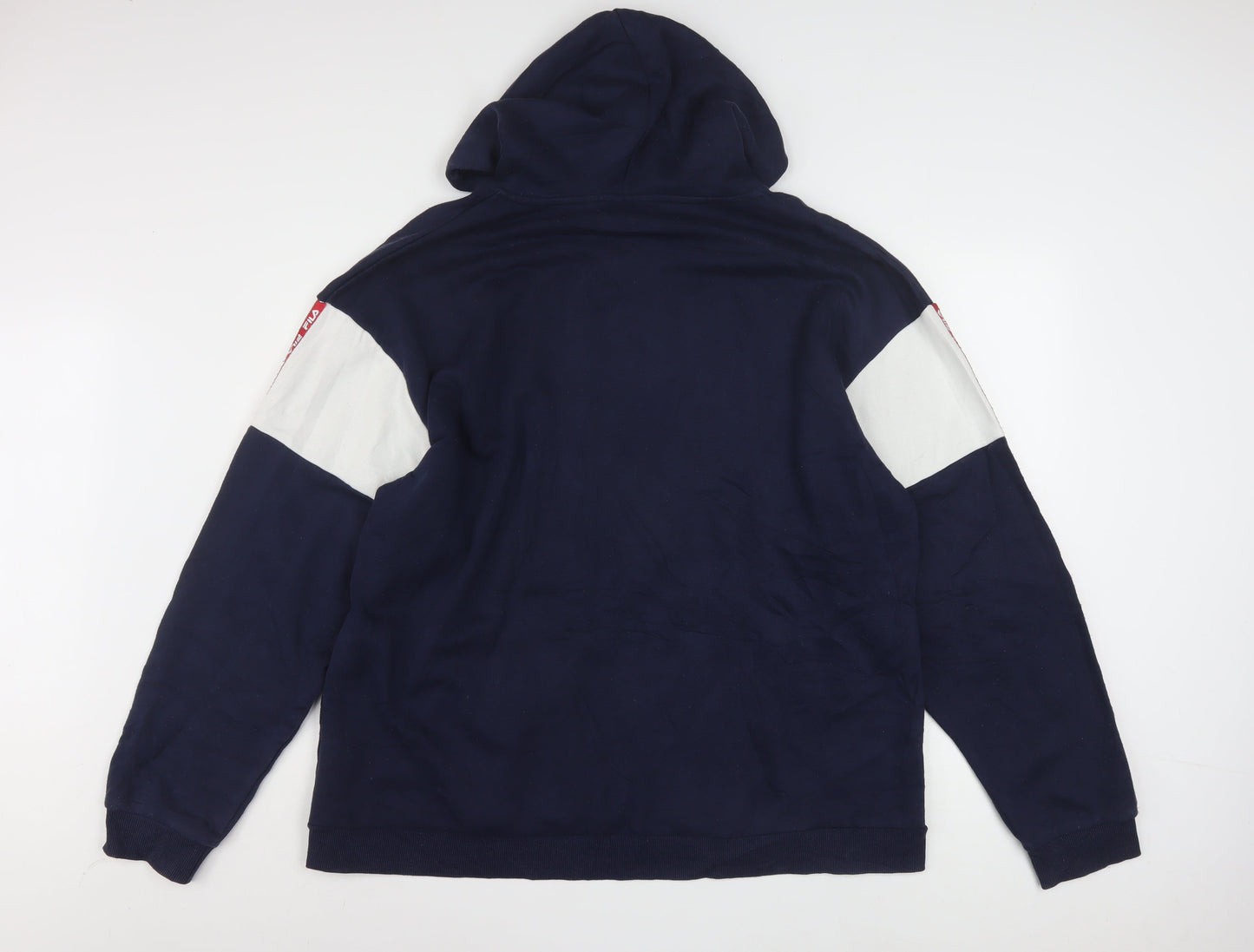 FILA Men’s Blue 3XL Pullover Hoodie with Logo Graphic