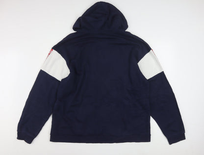 FILA Men’s Blue 3XL Pullover Hoodie with Logo Graphic