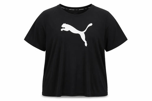 Front view of Puma women’s black xl relaxed fit sports t-shirt