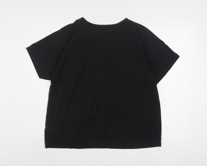 Puma Womens Black XL Relaxed Fit Sports T-Shirt