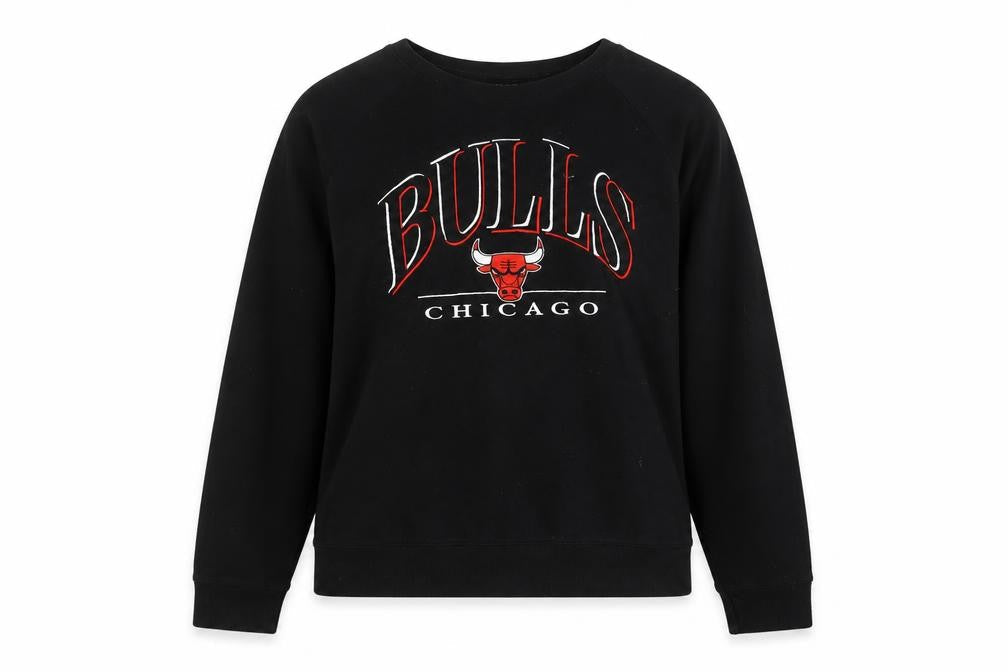 Time and Tru Women Black Chicago Bulls Sweatshirt Size 20 XXL Pullover