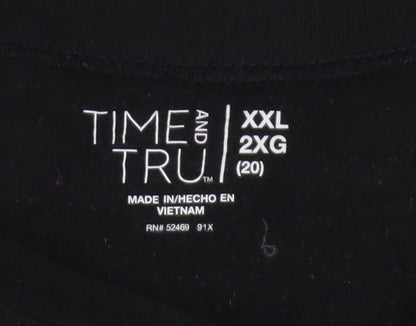 Time and Tru Women Black Chicago Bulls Sweatshirt Size 20 XXL Pullover