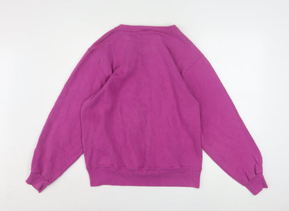 Champion Womens Purple Crew Neck Pullover Sweatshirt Size M