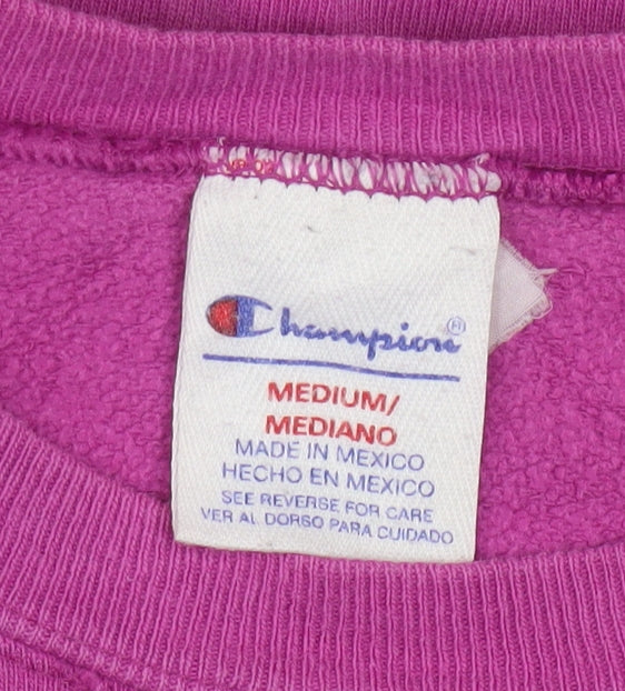 Champion Womens Purple Crew Neck Pullover Sweatshirt Size M