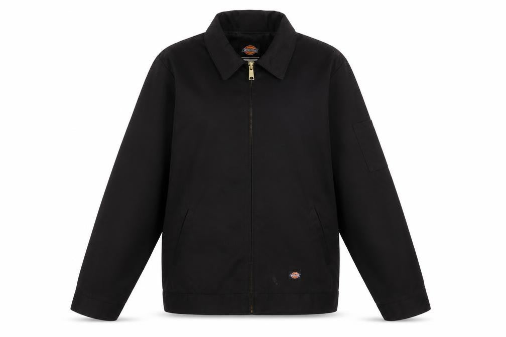 Dickies Women's Black L Basic Workwear Cotton Blend Jacket