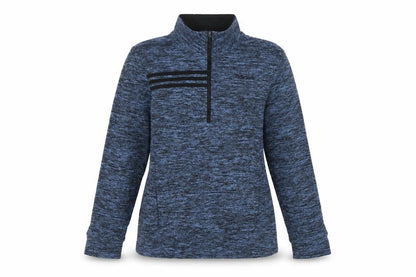 Adidas Women Blue 1/2 Zip Pullover Sweatshirt Size 18/20 Polyester