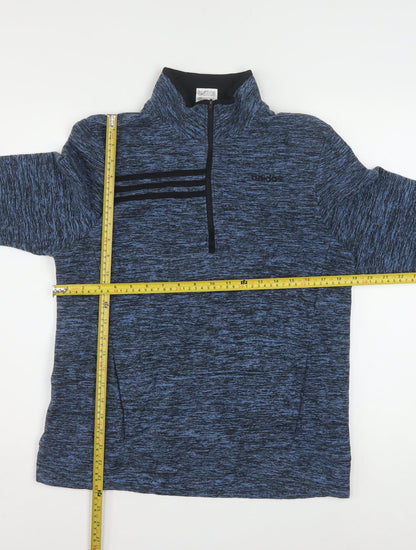 Adidas Women Blue 1/2 Zip Pullover Sweatshirt Size 18/20 Polyester