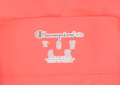 Champion Men's Pink XL Windbreaker Jacket Lightweight Full Zip